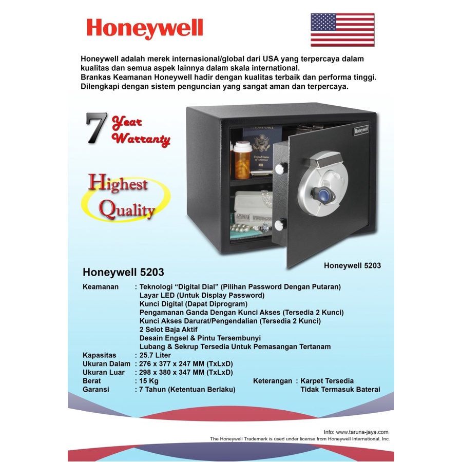 BRANKAS | HONEYWELL 5203 | ORIGINAL | GARANSI RESMI