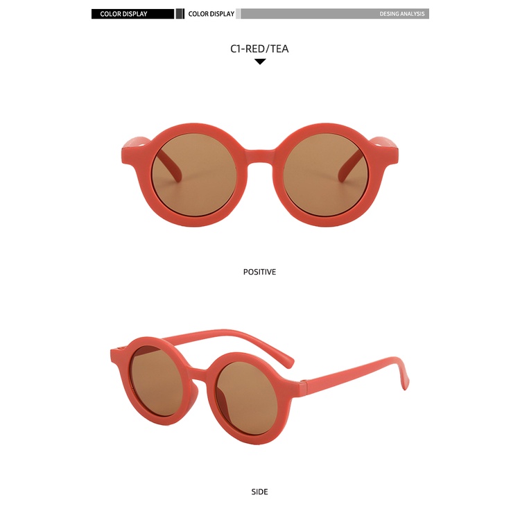 2021 new children's round frosted fashion children's sunglasses for men and women