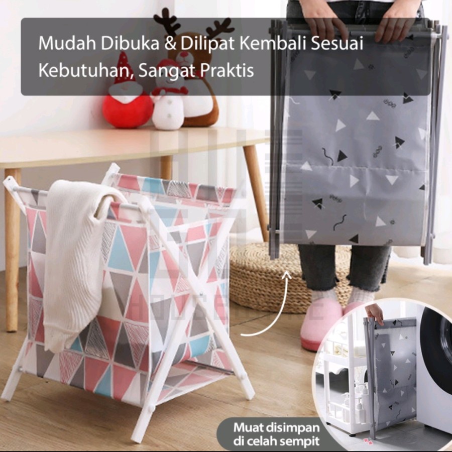 EM Tempat keranjang baju  cucian pakaian kotor laundry bag