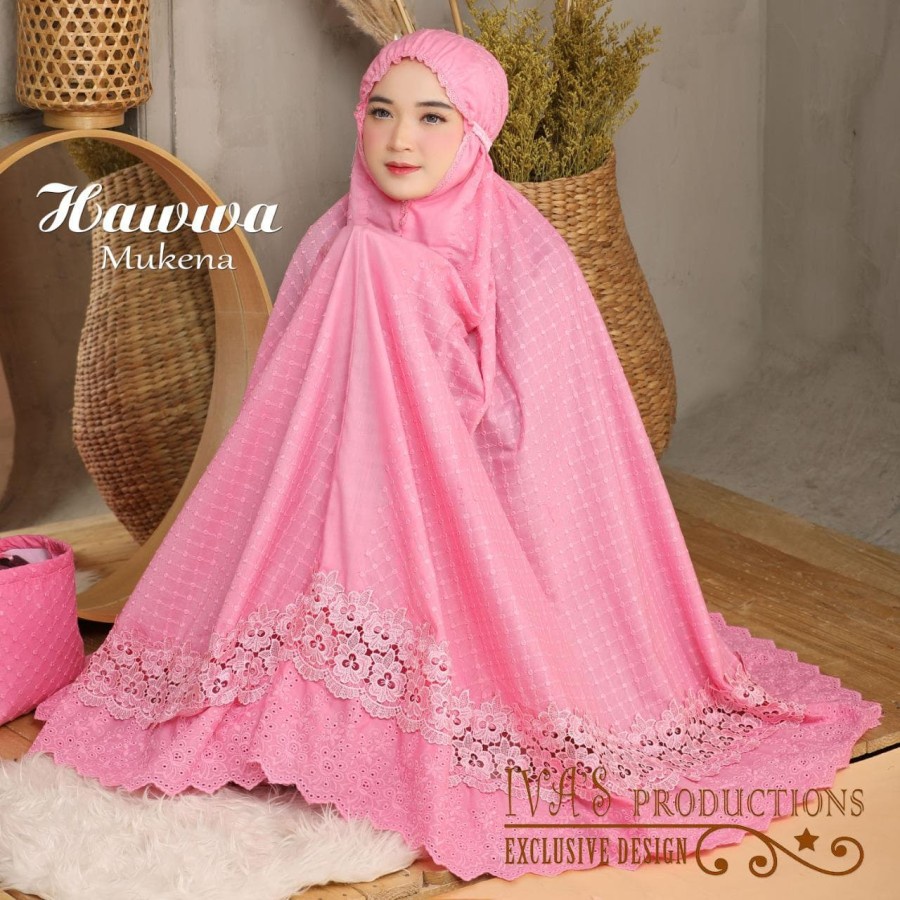 Mukena Hawwa Bahan Katun Paris Premium Harga Grosir/Best Seller/COD/AlesyaMuslim