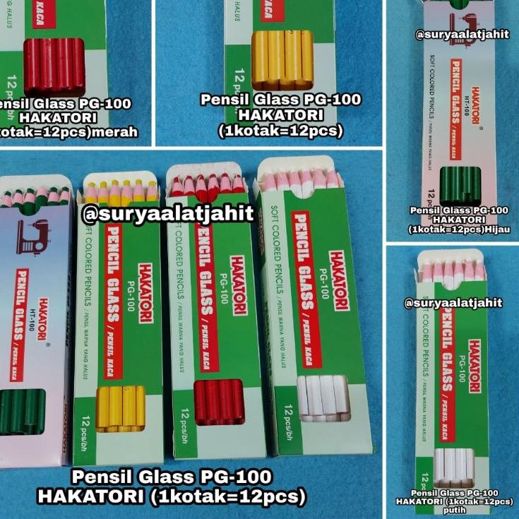 

Buruan Cek Pensil Glass PG-100 HAKATORI (1kotak=12pcs) =rp.22.500/1lusin