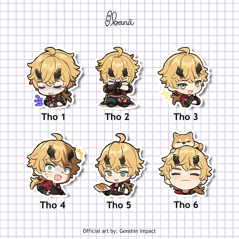

Stiker Genshin Impact THOMA Sticker Vinyl Waterproof Bijian | BANA