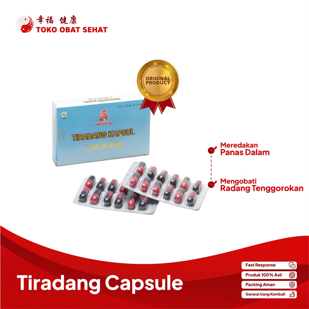 TIRADANG KAPSUL obat radang tenggorokan - amandel - sakit tenggorokan