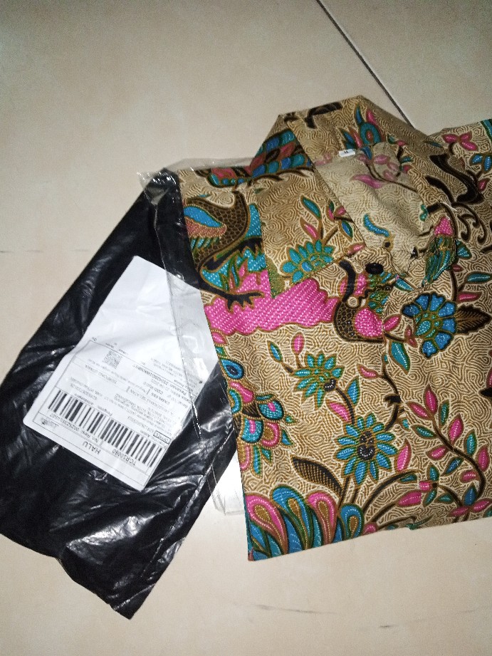 Kemeja Batik Pria Lengan Panjang Motif Merak Tosca