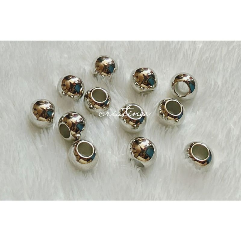 25 gr Mote silver / lubang besar/Gundu/Tassel