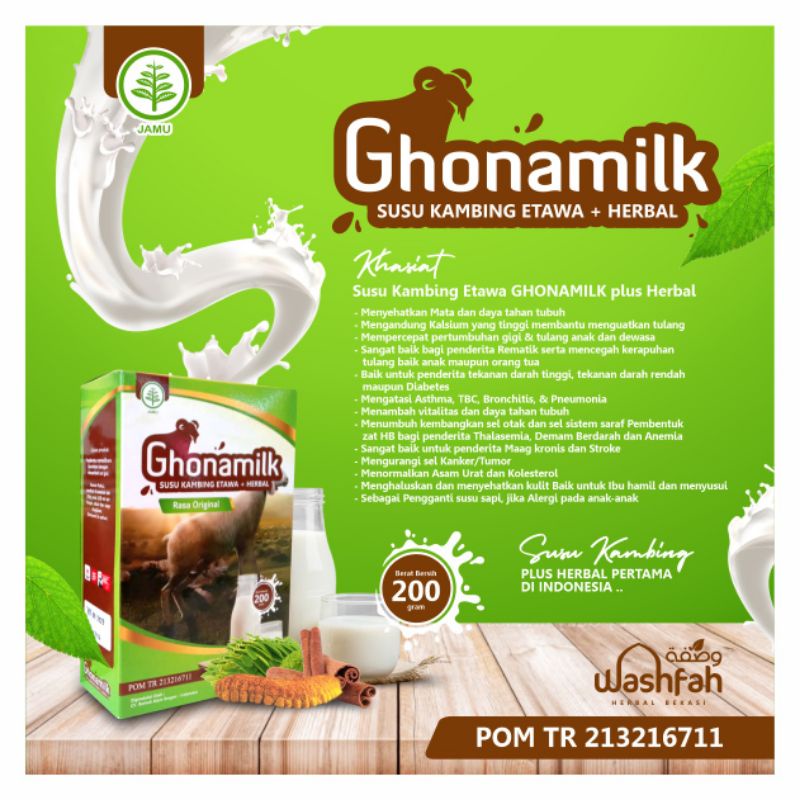 

SUSU KAMBING ETTAWA GHONAMILK PLUS DAUN KELOR DAN GAMAT