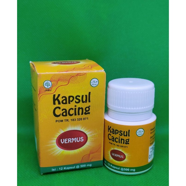 kapsul cacing Vermus penurun demam ( 12 kapsul )