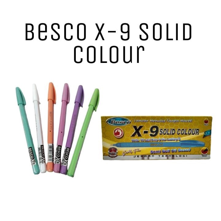 

PULPEN BESCO X-9 / BALPOINT SOLID COLOUR. MURAH