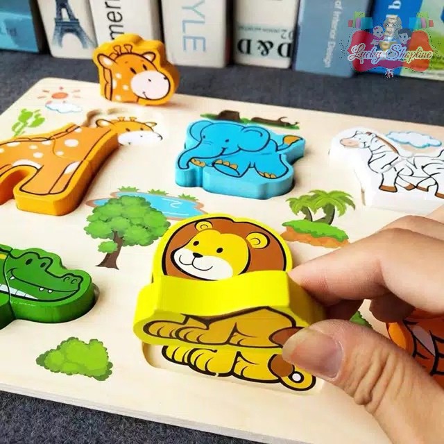 [BIG SALE] Chunky puzzle - puzzle anak - mainan edukasi - puzzle kayu