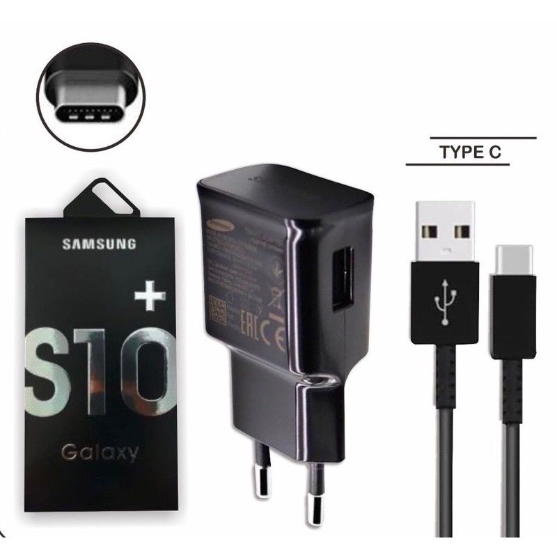 Tc Charger SAMSUNG S10+ Original Adaptor 3.0A Fast Charging Type C Usb