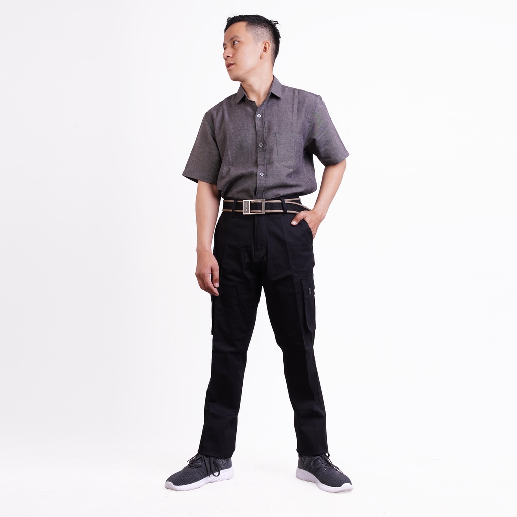 RS31 Celana Cargo Pants Pria High Quality Super Big Size - Cargo Ukuran Jumbo Hitam