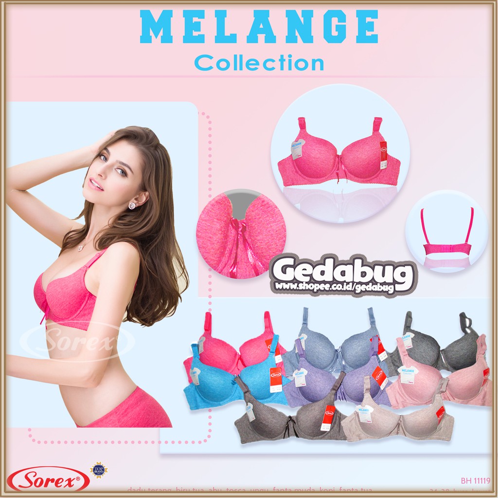 Bra BH Sorex 11119 Malange Collection | BH Busa dan berkawat Cup setara Cup A-B Kait 2 | Gedabug