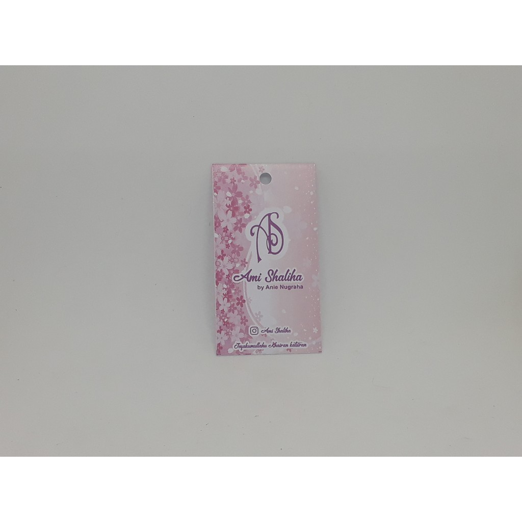 

Paket 1000pcs Hangtag & Label merk untuk kaos, baju, jilbab, tas Bebas Desain