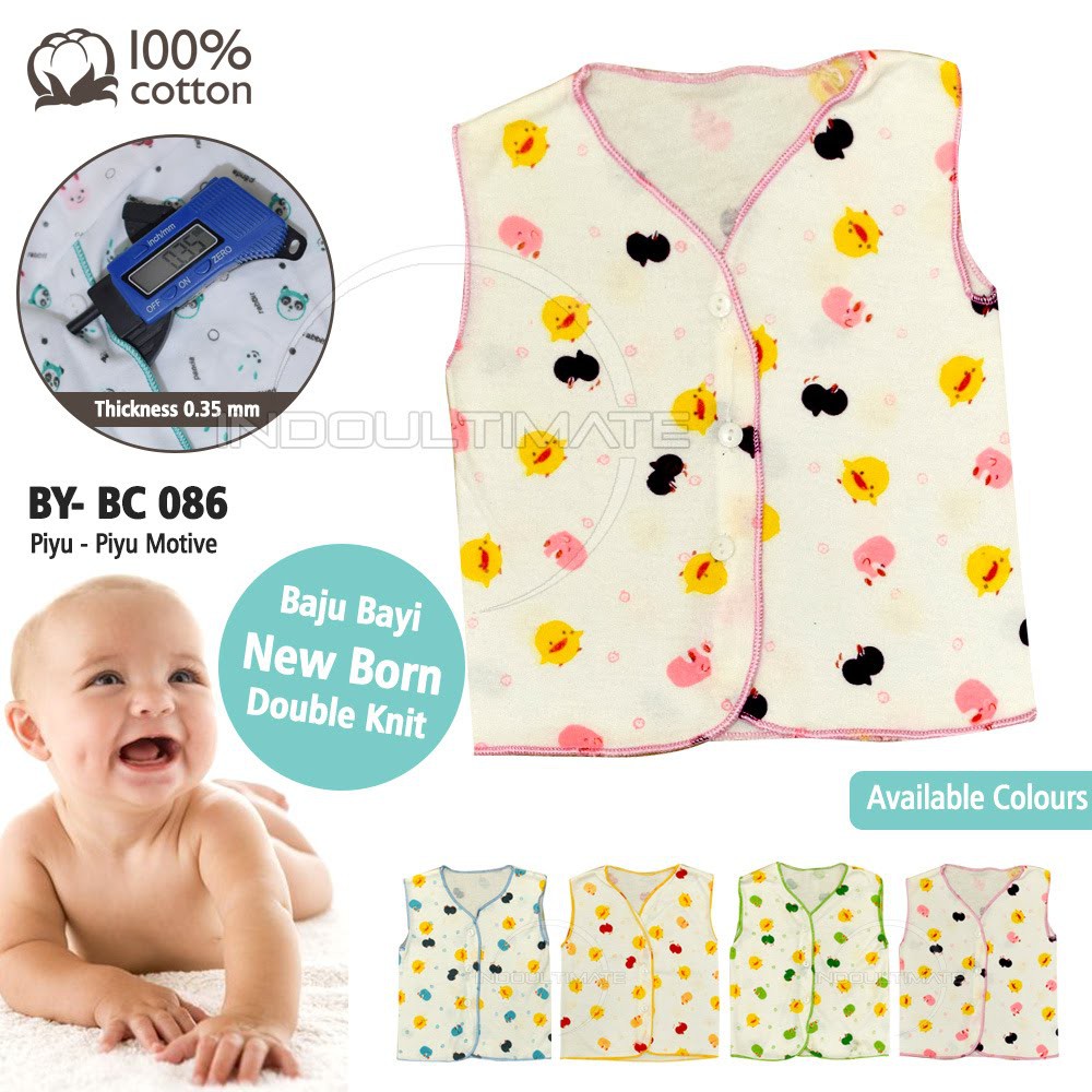 3in1 Baju Bayi Baru Lahir Laki Laki Perempuan Tanpa Lengan Motif 0-3 Bln BC-086 Pakaian Atasan