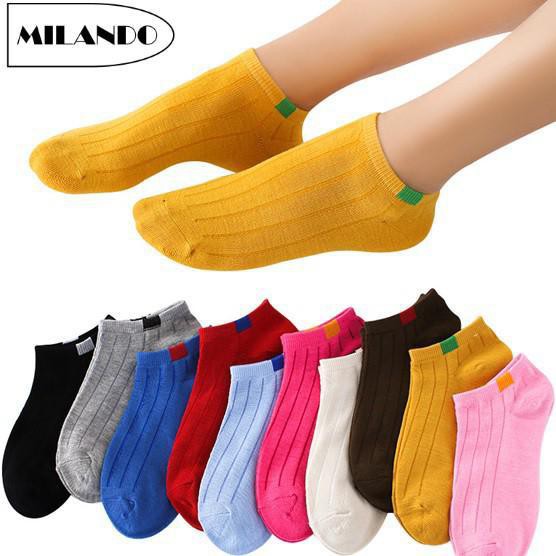 ☀ INDOLAND ☀ R103 Kaos Kaki 6 Garis Polos Semata Ankle Socks Fashion Import Murah Batam Wanita Pria