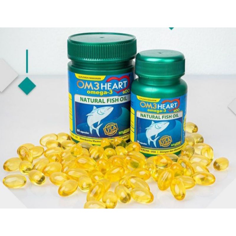 Omeheart omega 3 isi 60 caps /fish oil/ omega 3 from usa/ omega 3 paten / produk paten