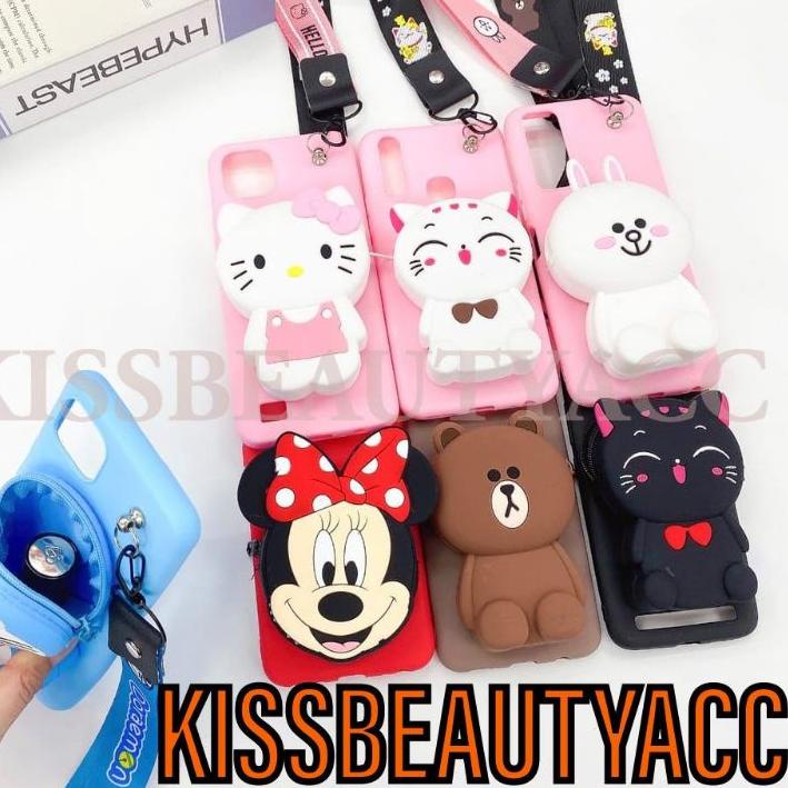 ➫ REALME 5/ 5I/ 5S/ C3/ C21Y/ 7I/ C17/ C20/ C11 2021/ SOFT CASE KARAKTER/BONEKA DISNEY DOMPET KOIN/C