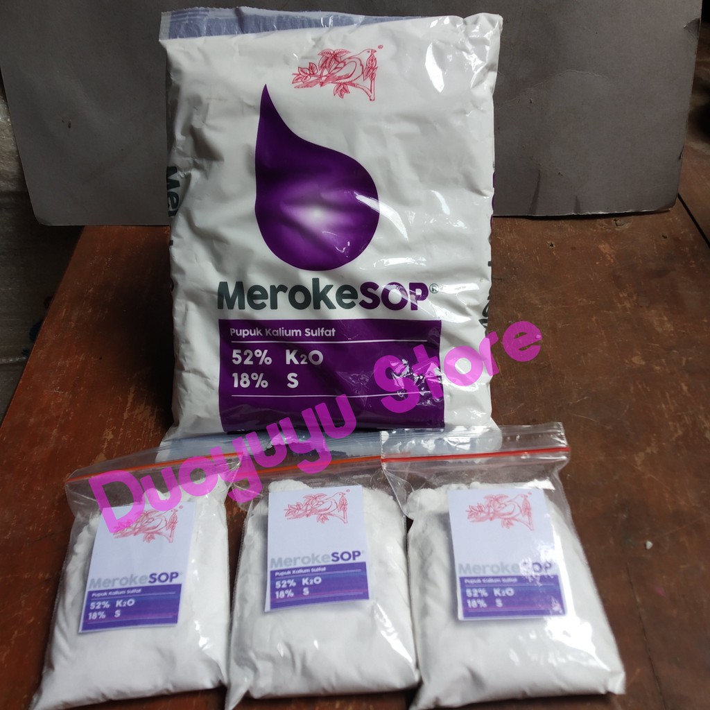 Pupuk Meroke SOP Kalium Sulfat 100 Gram Repack Pupuk ZK