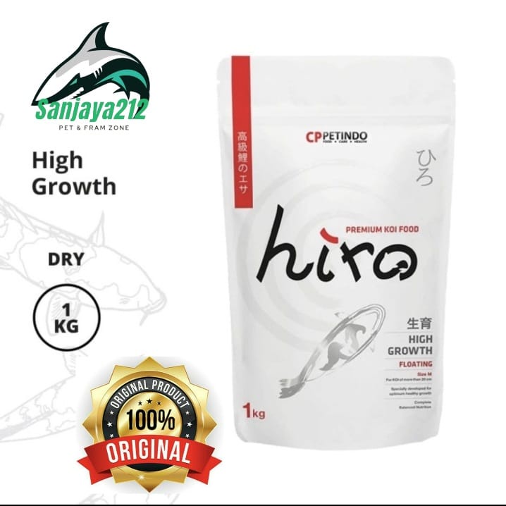 HIRO GROWTH makanan pakan pelet ikan koi fish food 1kg S,M,L