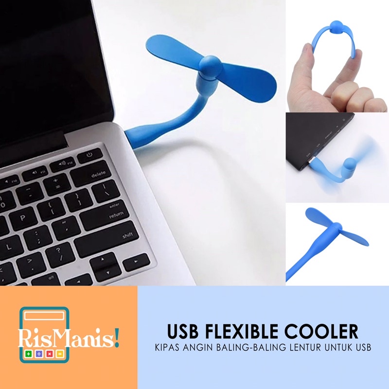 USB FLEXIBLE COOLER - Kipas Angin Portable Colok Charger Power Bank Laptop Komputer Mini Fan Praktis