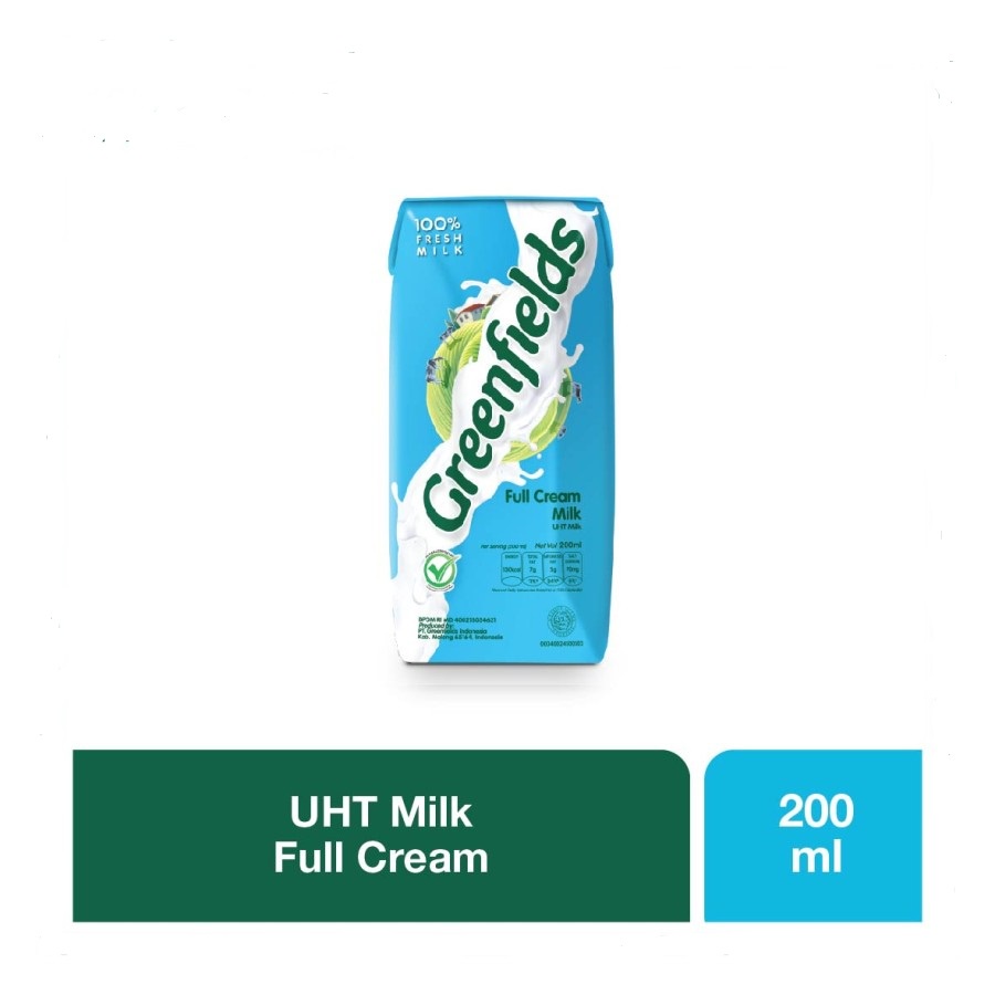 SUSU UHT FULL CREAM MILK GREENFIELDS 200ML