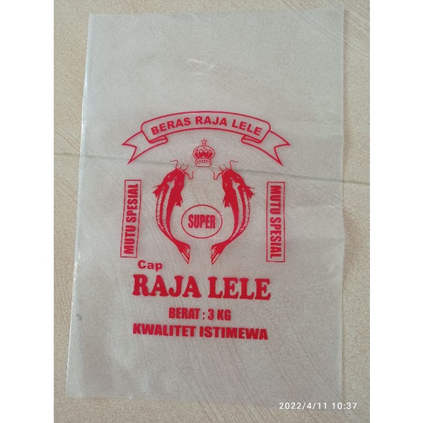 

Plastik Beras 3kg SATUAN Sablon Gambar Raja Lele