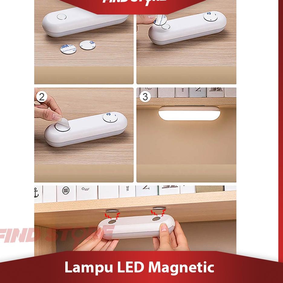 Kejar Grosir Lampu LED Magnetic Portable Tempel Meja Belajar Dinding