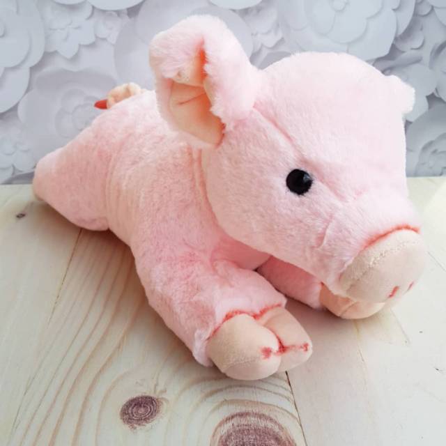 Boneka babi pig lying pinky