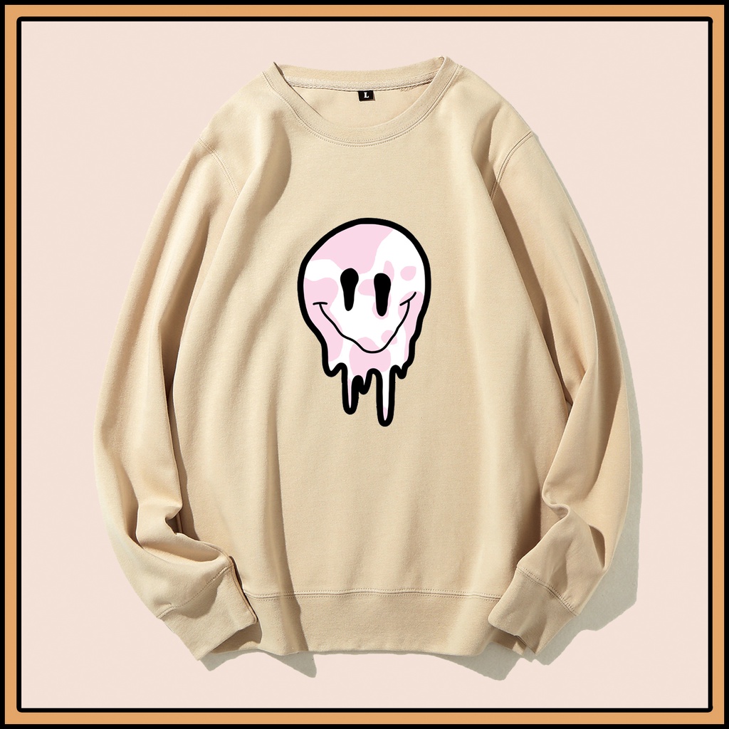 CALVIERO SHOP - BAJU SWEATER WANITA ATASAN FACE MELT  SWEATER DEWASA BRAND ANIME SWEATER HODDIE FASHION CITAYEM SCBD FASHION WEEK FASHION VIRAL TIKTOK