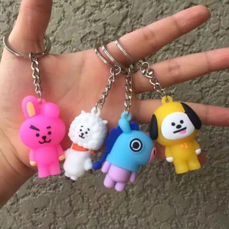 JG - Gantungan kunci BTS BT21 KPOP 3D BANGTAN BOYS LUCU / MURAH