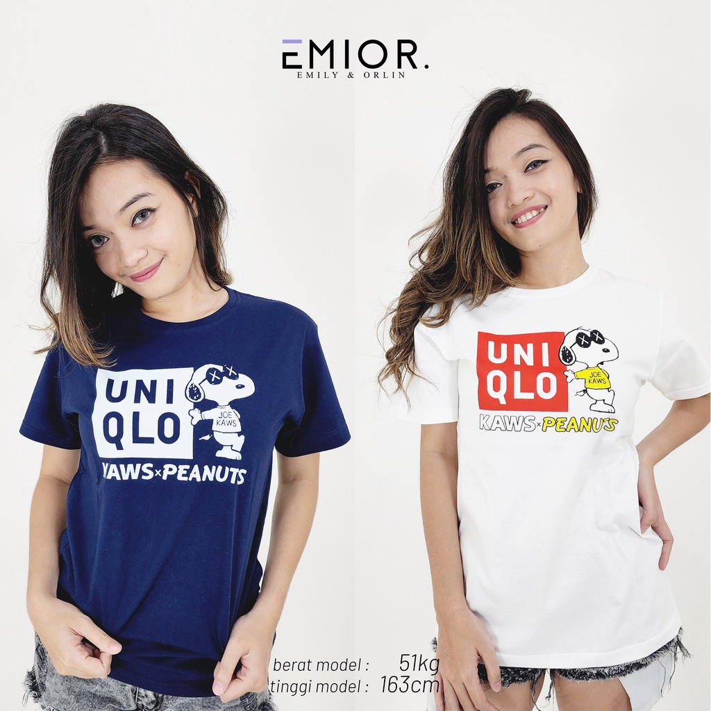 EMIOR Kaos Wanita / Baju Atasan Perempuan Cewek Cewe Branded Import Impor Premium / Branded Tee - UN