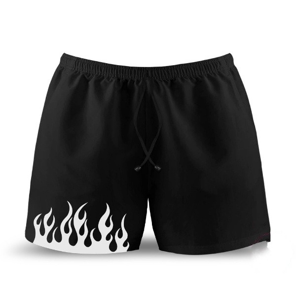 Celana Pendek Fire / Hot Pants Black White Fire