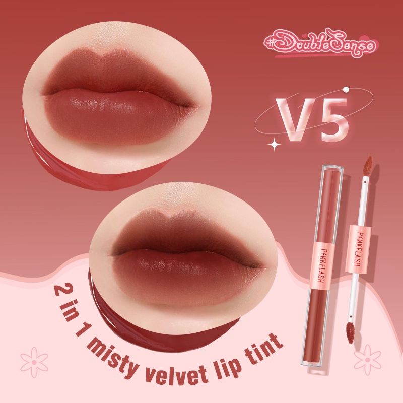 ★ BB ★ PINKFLASH DoubleSense 2 IN 1 Dual-ended Liquid Lipstick Matte |  Pinkflash Duo Lip Gloss - L13