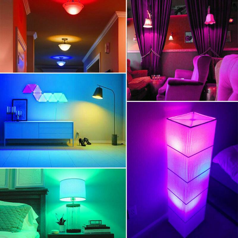 Bohlam Led RGB Warna Warni dengan Plus Speaker bluetooth Plus Remote,  220V 12W, Bohlam LED RGB E27 12W E27 Dimmable LED Bulb Wireless Smart Bluetooth Built-in Audio Speaker RGB+White Music Light Bulbs with Remote Control