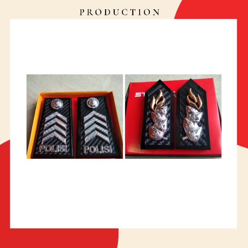 

Set pangkat bripka motif monogram