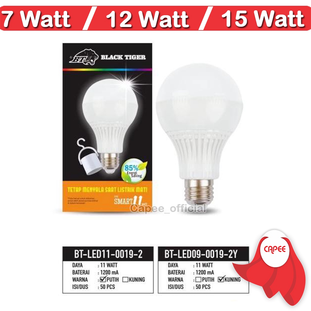 Lampu Bohlam LED Black Tiger - 7 Watt