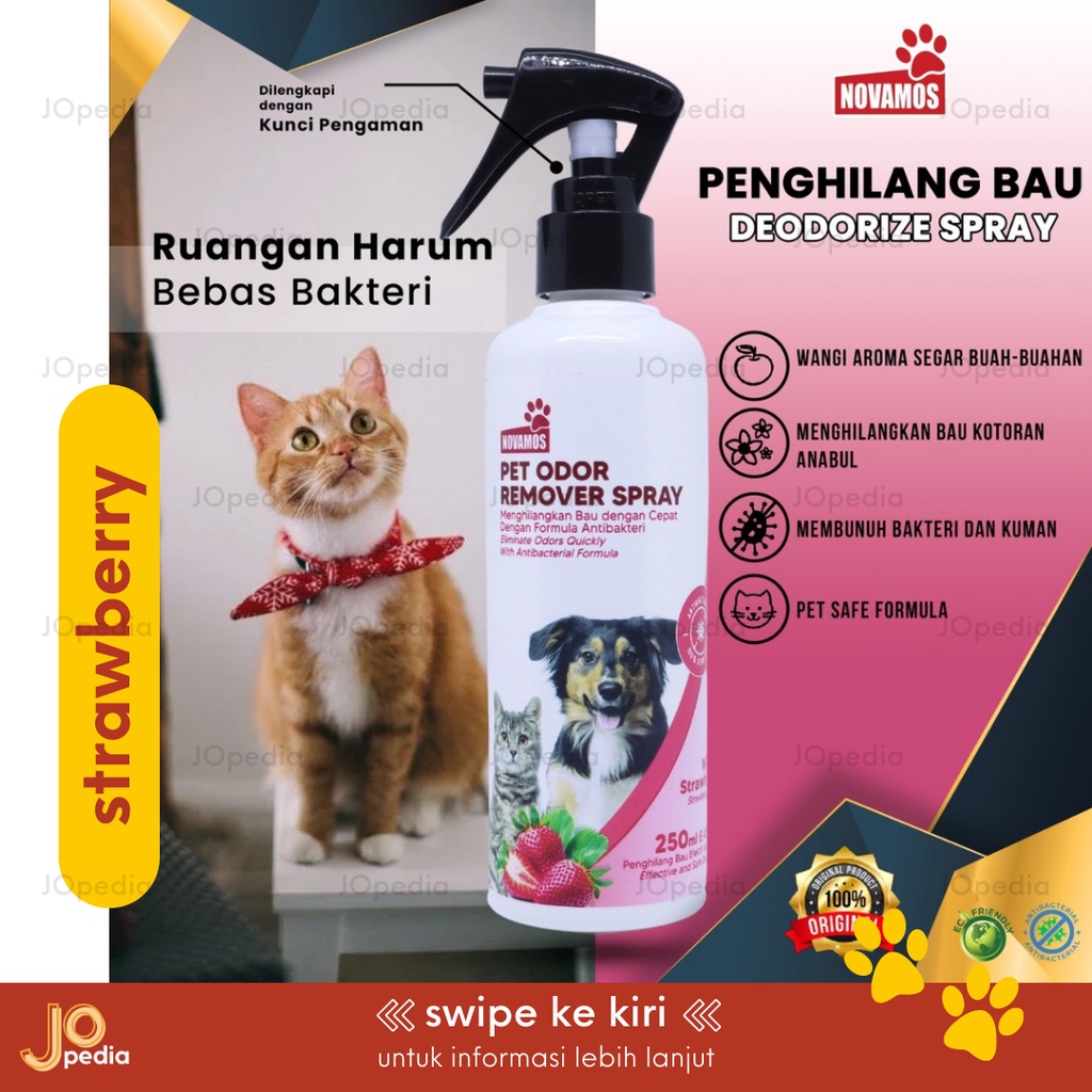 NOVAMOS Penghilang Bau Kotoran Kucing Anjing Spray Kandang Kencing Pup Poop Anti Bakteri