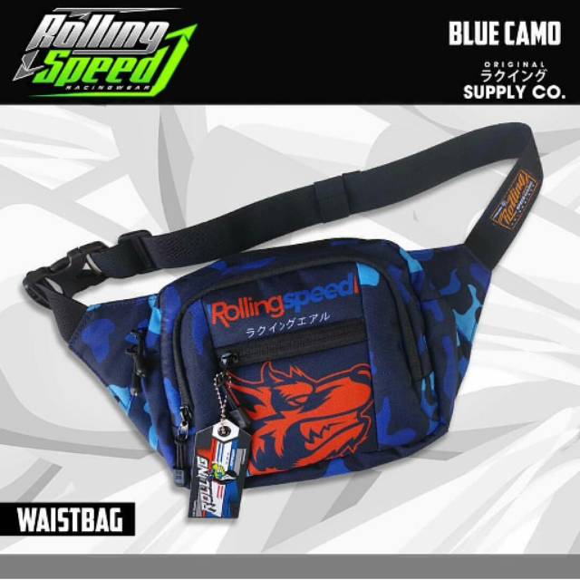 WAISTBAG ROLLING SPEED BLUE CAMO idr 200.000