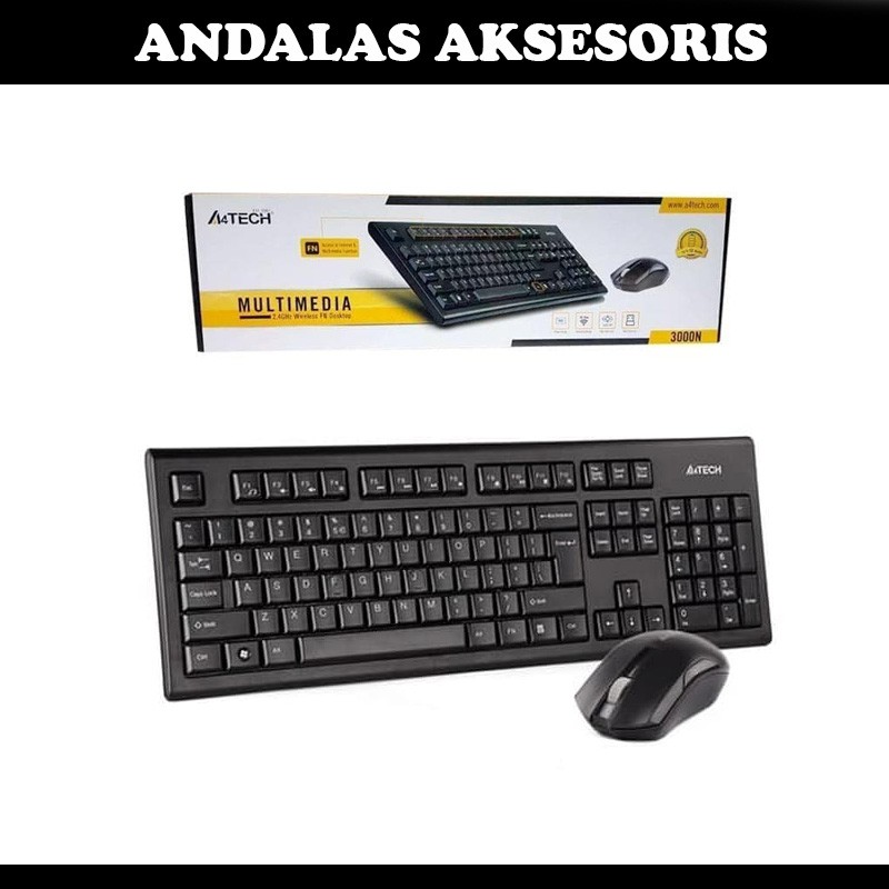 Keyboard Mouse Wireless 3000n A4Tech