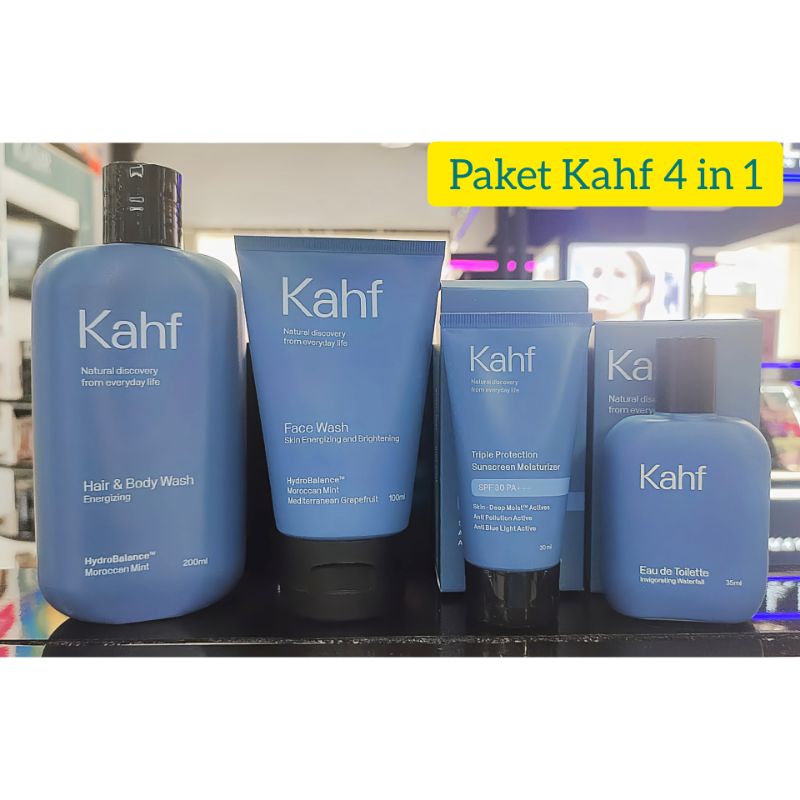 Jual Paket Lengkap Kahf 4 in 1Face Wash + Body wash + Kahf EDT