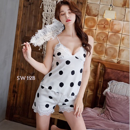 [SIAP KIRIM] GAUN TIDUR LINGERIE SEXY BABYDOLL BAJU PIYAMA WANITA PUTIH SW12B