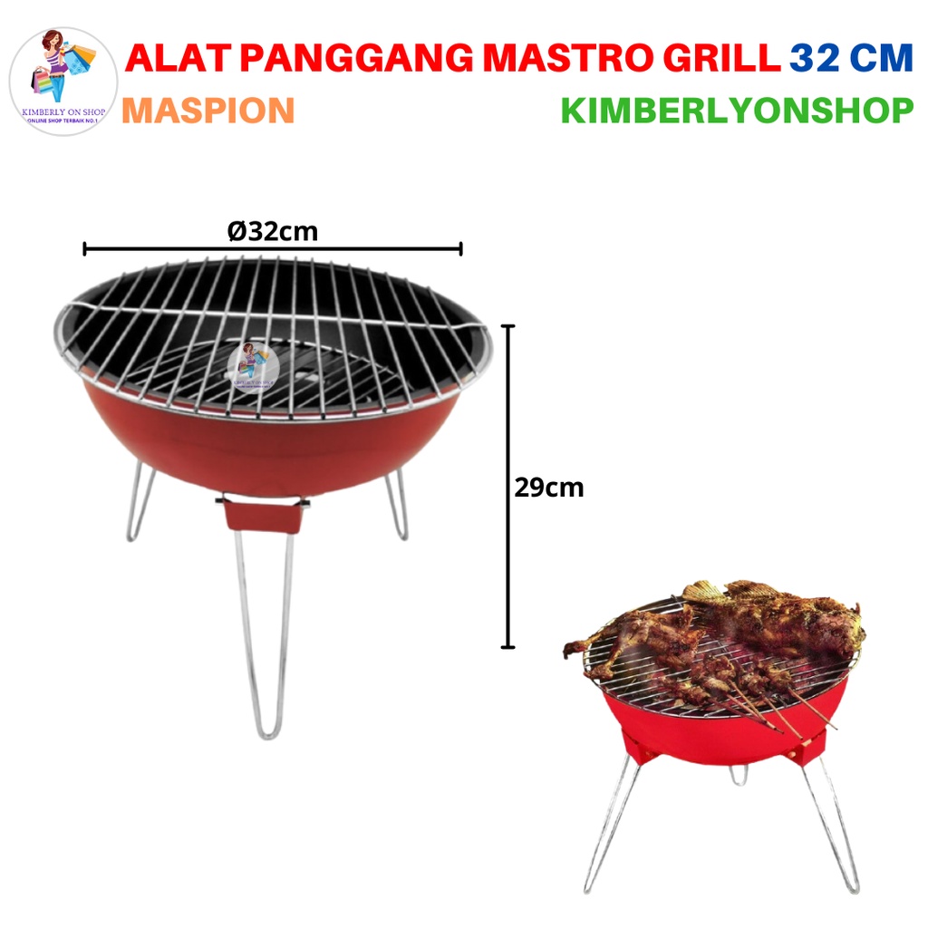 Alat Bakar BBQ Panggangan Mastro Grill 32 Cm Maspion