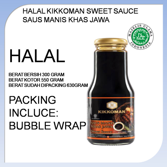 

KIKKOMAN SWEET SAUCE SAUS MANIS KHAS JAWA HALAL WADAH BOTOL 300GRAM