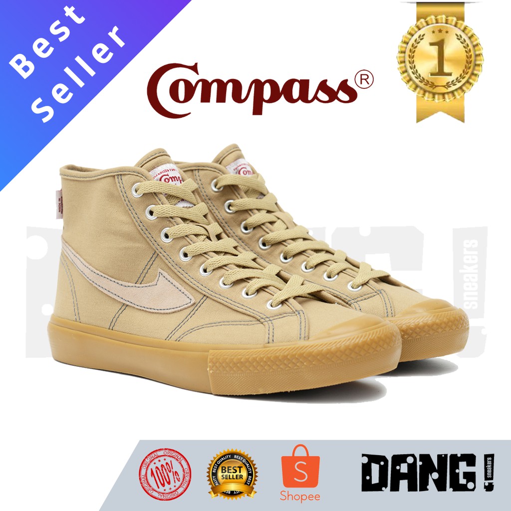  BNIB Sepatu Compass Gazelle Hi Cappucino  100 Original 