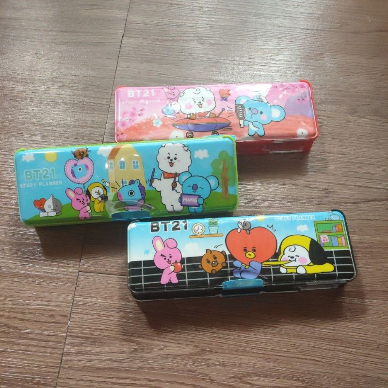 Tempat Pensil Bt21 magnet  kotak Pensil Plastik Bt21 Premium