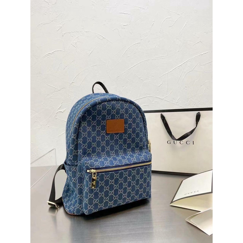 TAS GUCCI DENIM BACKPACK BAG FASHION MODEL BERKUALITAS READY STOCK