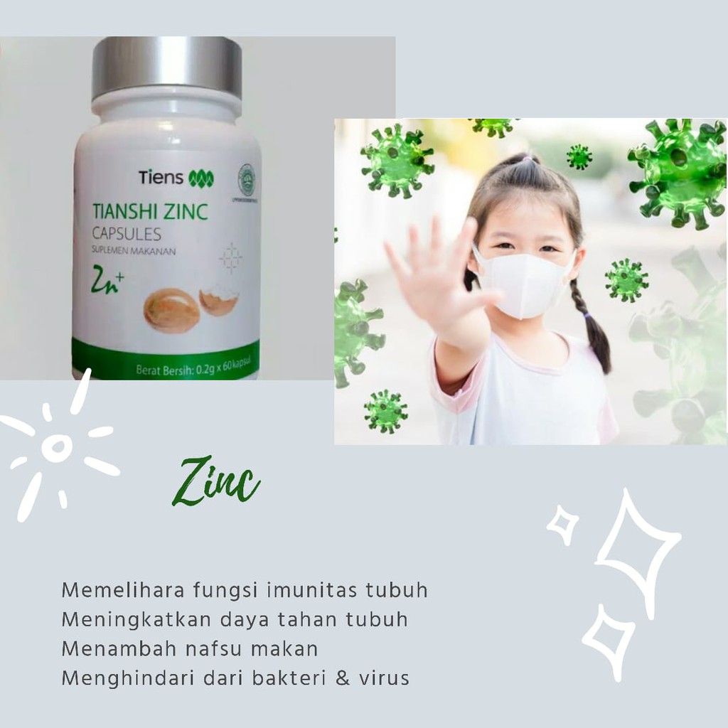 Imune / Imun Booster Suplemen Daya Tahan Tubuh & Multivitamin Anti Virus Zinc Tiens