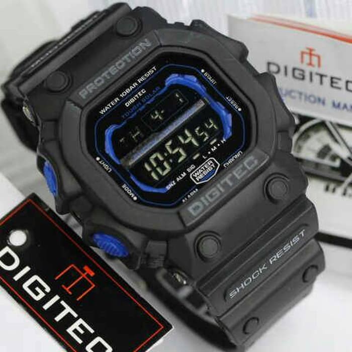 Jam tangan Digitec DG-2012T Hitam List Biru Digitec 2012 DG-2012