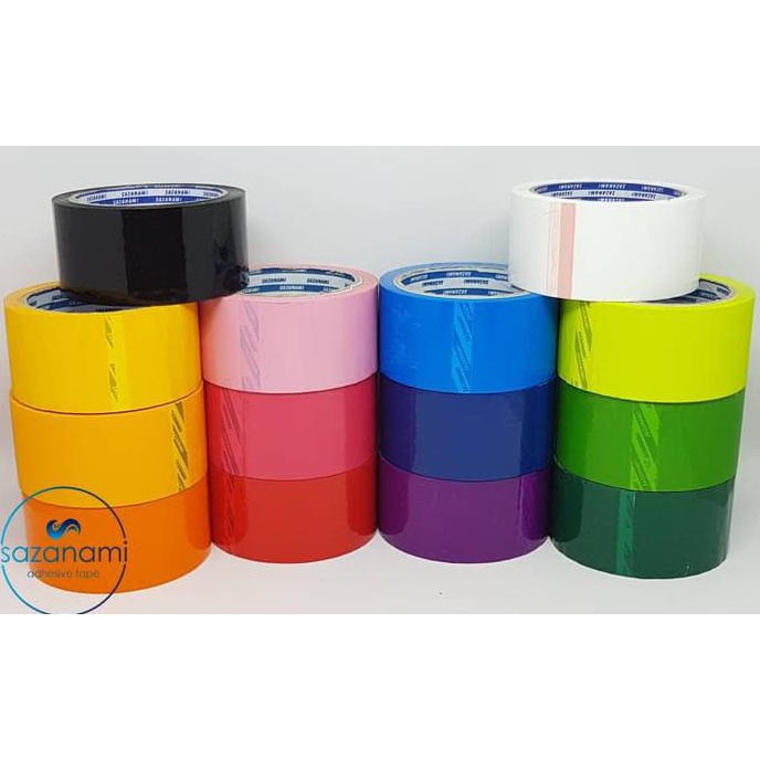 

New Lakban Warna 48Mm X 50M Sazanami Opp Warna Kualitas Baik