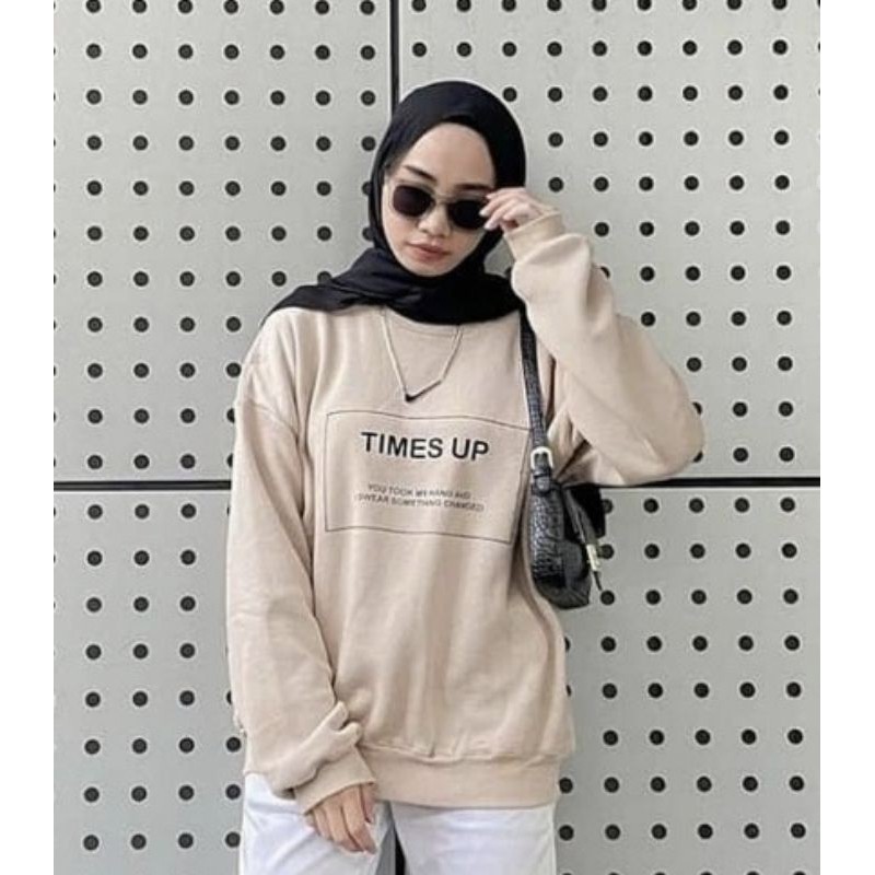 PAKAIAN WANITA - TIMES UP SWEATER - SWEATER WANITA TERBARU - OOTD